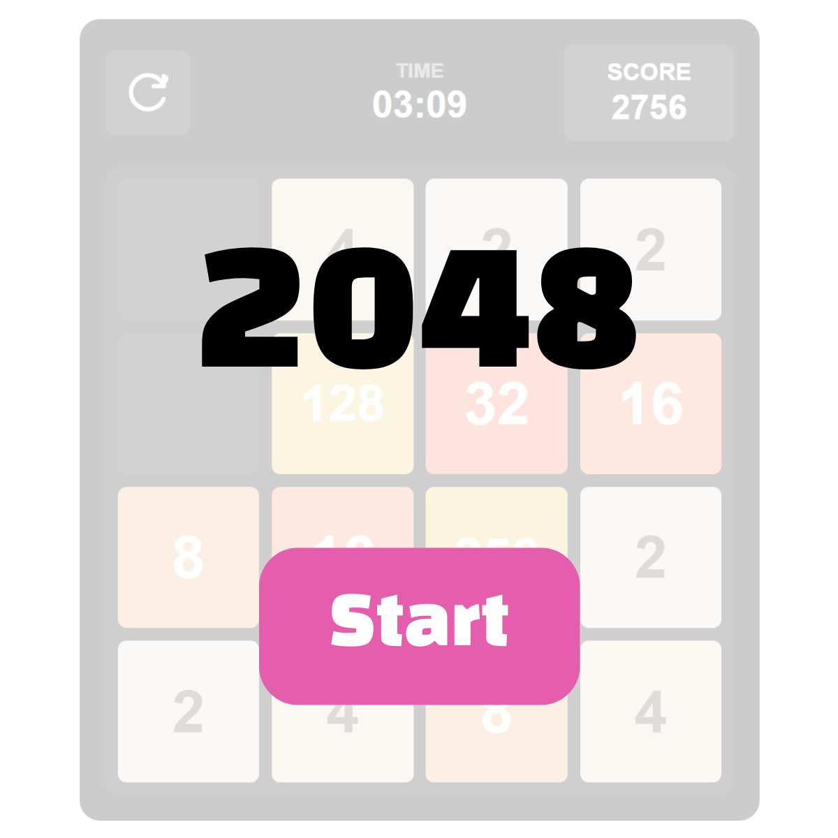 StudyForMyself 2048 game